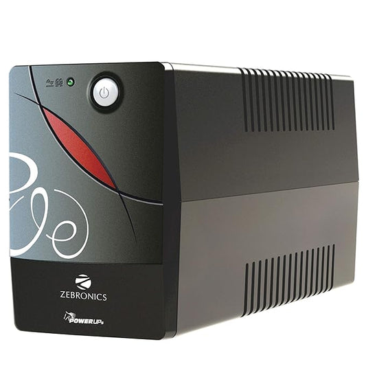 (Open Box) ZEBRONICS Zeb-U725 600VA UPS for Desktop/PC/Computers (not for Routers) with Automatic Voltage Regulation, Black