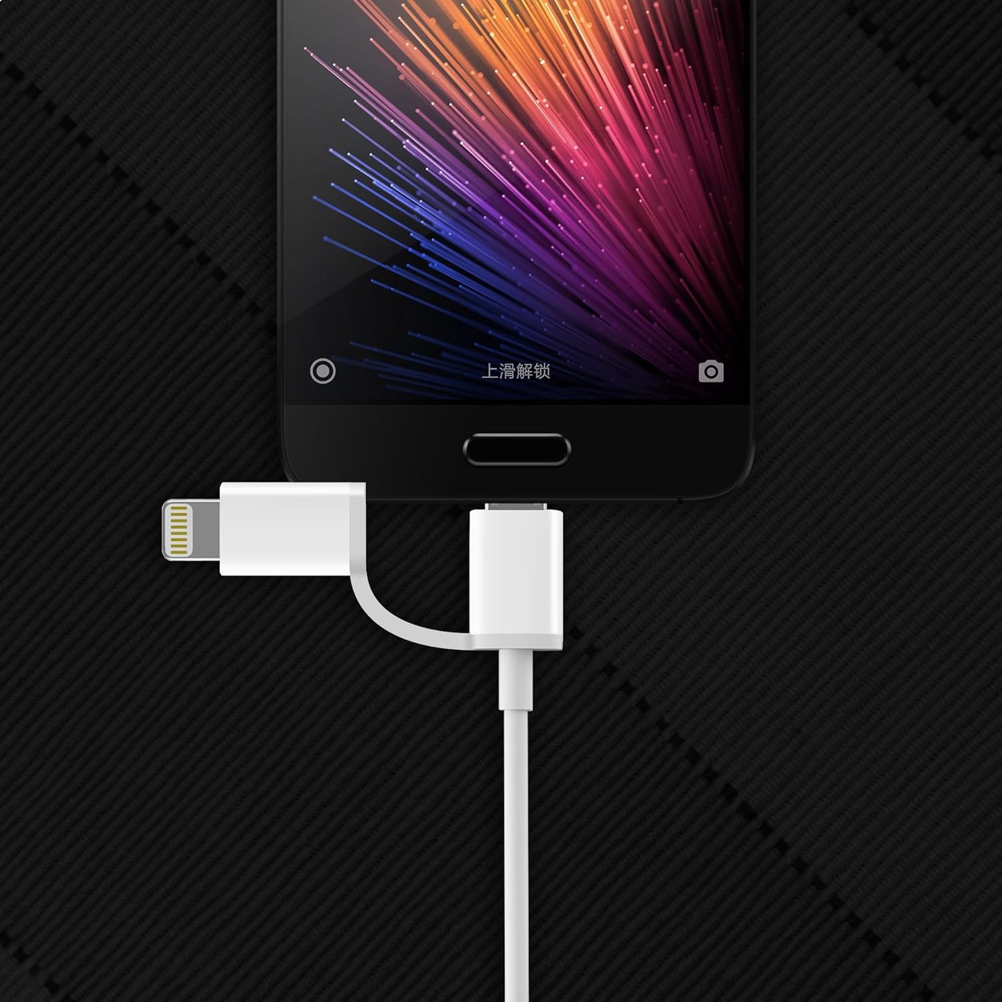 (Open Box) ZMI 2-in-1 Lightning and Micro-USB Combo Cable for iOS and Android, 3.3 ft/1 m, MFi Certified Charging and Data Sync for iPhone, iPad, iPod, and More