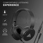(Open Box) Boult Audio Bass Buds Q2 Lightweight Stereo Wired Over Ear Headphones Set with Mic with Deep Bass, Comfortable Ear Cushions, & Long Cord (Black)