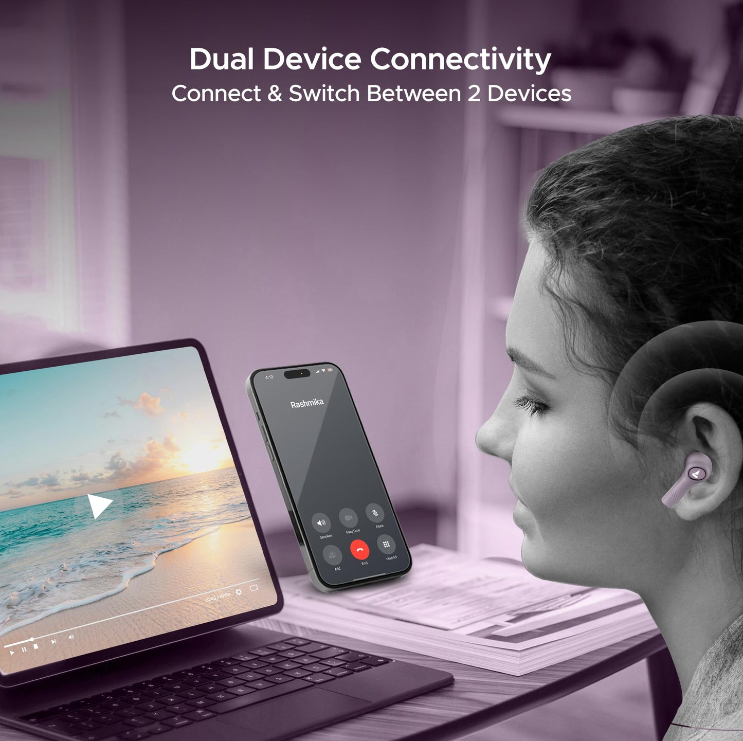 (Open Box) boAt Nirvana Ion ANC 120HRS Battery, Crystal Bionic Sound w/Dual EQ Modes, 4Mics ENx, App Support, Low Latency, IPX4, v.5.2 Bluetooth TWS in Ear Earbuds Wireless Earphones with mic