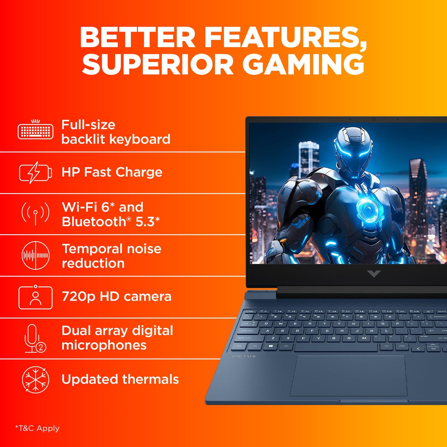 (BRAND REFURBISHED)HP Victus Gaming Laptop,Windows 11 Home,AMD Ryzen 5 5600H,4Gb RTX 3050 Gpu,15.6-Inch (39.6 Cm),Fhd,IPS,144Hz,16Gb Ddr4,512Gb Ssd,Backlit Kb,B&O,9Ms Response Time,Dual Speakers (Blue,2.37 Kg),Fb0106Ax