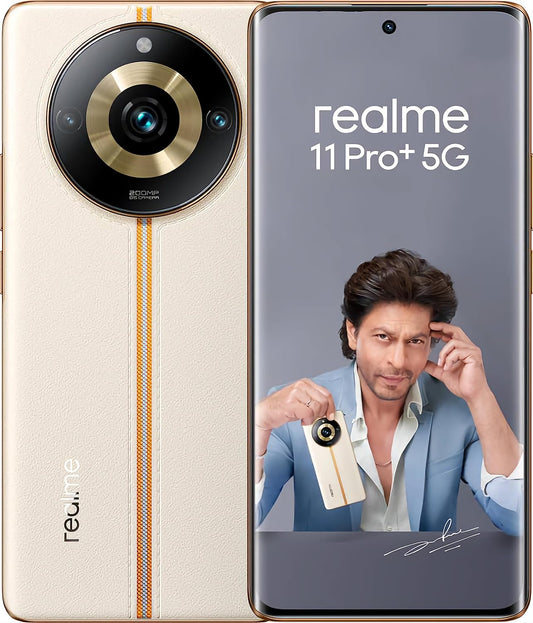 (Open Box) realme 11 Pro+ 5G (Sunrise Beige, 8GB RAM, 256GB Storage) | 120 Hz Curved Display | 200MP ProLight Camera | 7050 5G Dimensity | 12GB Dynamic RAM | Premier Vegan Leather Finish Design