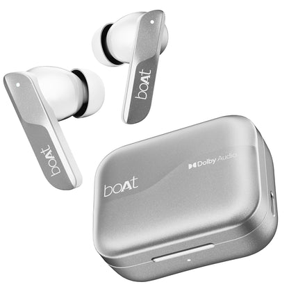 (Open box) boAt Airdopes 800 w/ Dolby Audio, 4 Mics AI-ENx Tech, Titanium Drivers & ASAP Charge Bluetooth  (Interstellar Black, True Wireless)