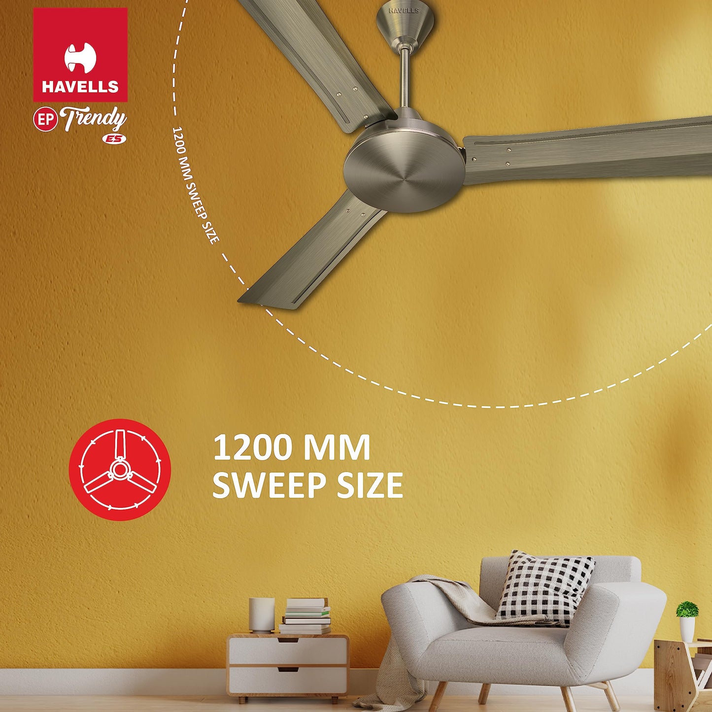 Havells 1200mm EP Trendy Energy Saving Ceiling Fan