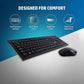 (Open Box) HP USB Wireless Spill Resistance Keyboard and Mouse Set with 10m Working Range 2.4G Wireless Technology / (4SC12PA), Black