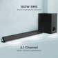 (Open Box) Boat Aavante Bar Aura BT Soundbar Subwoofer 160W, Black