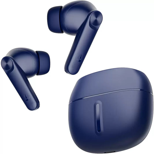 (Open Box) boAt Airdopes 200 Plus with 100 HRS Playback, Quad Mics ENx Technology & 13mm Drivers Bluetooth Headset  (Bold Blue, True Wireless)