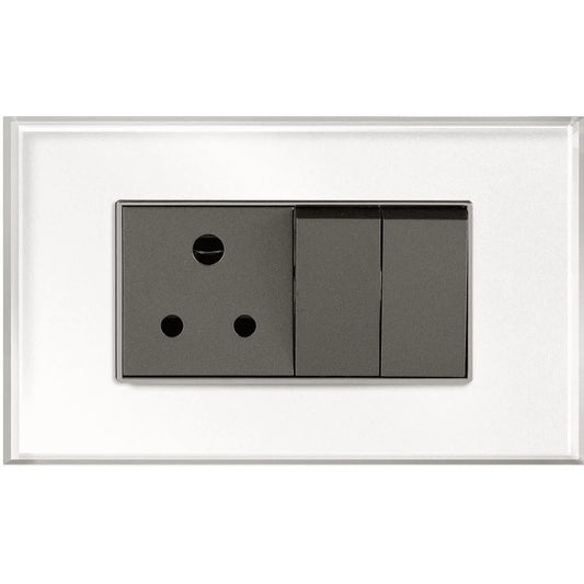 Havells 4 M Igloo White Glass Outer Plate Grande