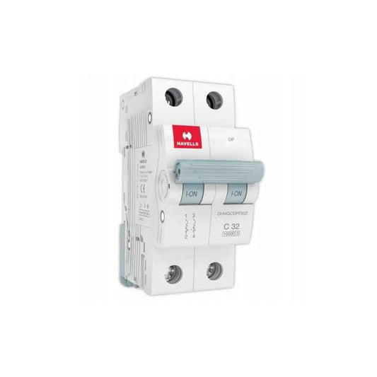 Havells Euro-II 32A Double Pole C Curve MCB, DHMGCDPF032