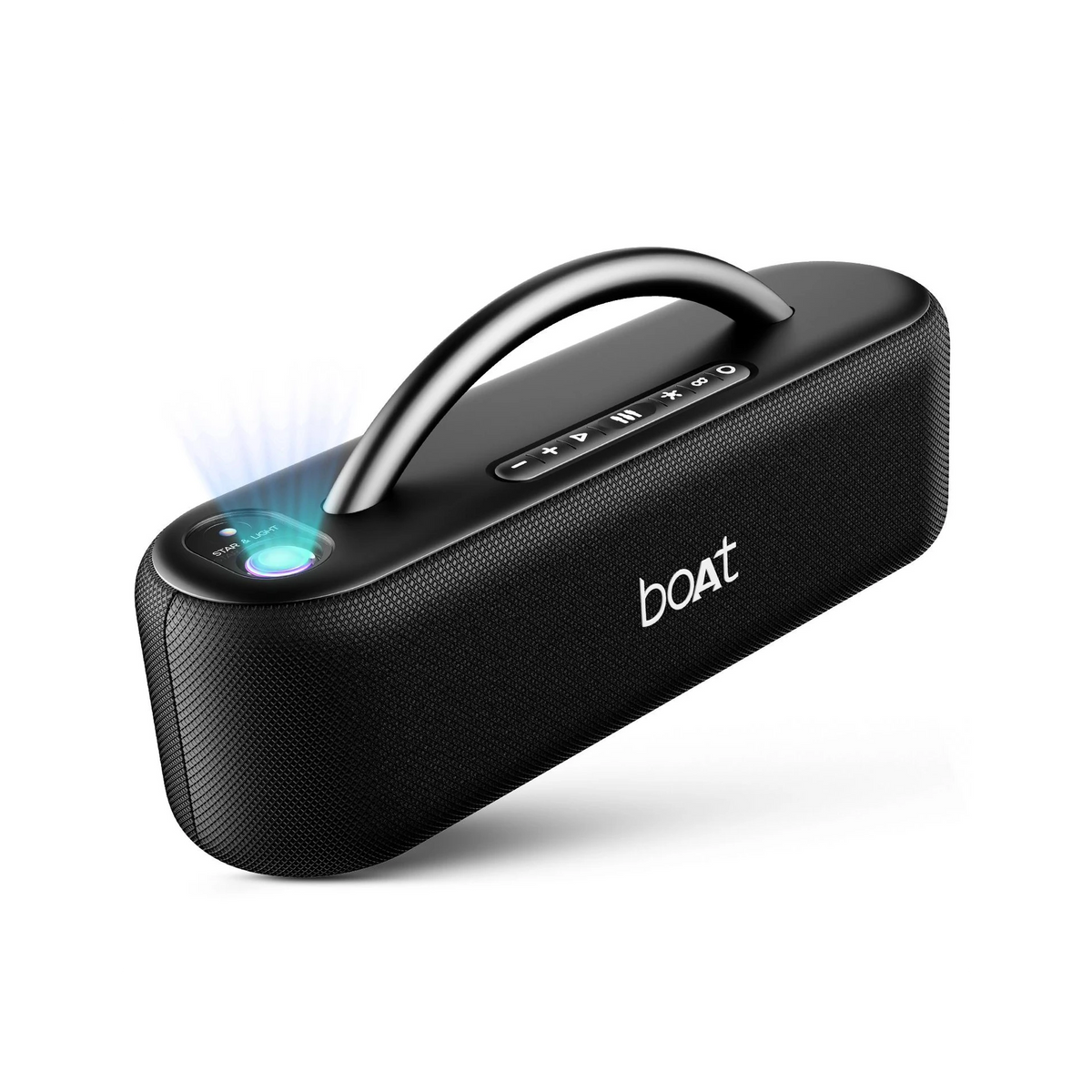 (Open Box) boAt Stone Lumos w/ LED Projection, 9HRS Playback,Hearables App Support,Dual EQ Modes 60 W Bluetooth Party Speaker (Midnight Black, Mono Channel)