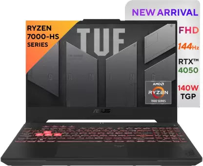 (Brand Refurbished)ASUS TUF Gaming A15 with 90WHr Battery AMD Ryzen 7 Octa Core 7735HS - (16 GB/512 GB SSD/Windows 11 Home/6 GB Graphics/NVIDIA GeForce RTX 4050/144 Hz/140 TGP) FA577NU-LP082W Gaming Laptop  (15.6 Inch, Jaeger Gray, 2.20 Kg)