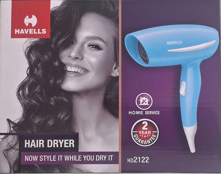 HAVELLS Prolife Vista Air Fryer  (4.2 L) + HAVELLS HD 2122 Hair Dryer  (1000 W, Blue)