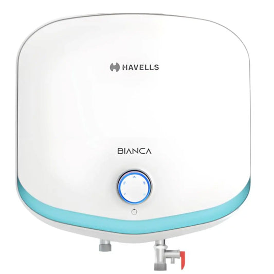 Bianca 6L Storage Instant Water Geyser, White/Blue