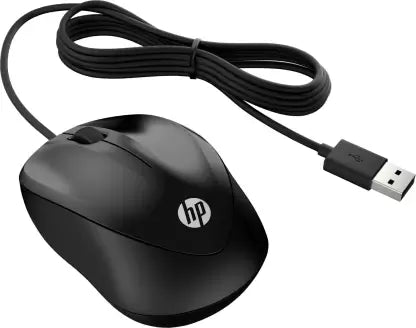 (Open Box) HP 1000 Wired Optical Mouse  (USB 3.0, USB 2.0, Black)