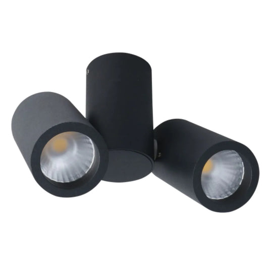 LED Duospot Surface Round BLK 10W 3000K