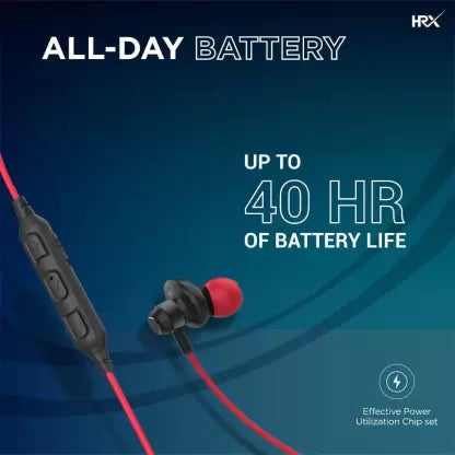(Open Box) HRX X-Wave 350R with 40 Hours Battery Fast Charging Bluetooth Headset