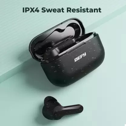 (Without Box) DEFY Gravity Zen with 4 Mics ENC, Low Latency and Brisk Charging Bluetooth Headset