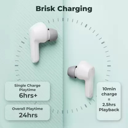 (Without Box) DEFY Gravity Zen with 4 Mics ENC, Low Latency and Brisk Charging Bluetooth Headset