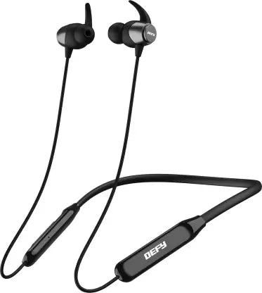 (Without Box) DEFY FuzionX Pro with ENC, Magnetic On/Off, Fast Charge and upto 16 Hours Playback Bluetooth Headset