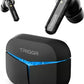 (OPEN BOX) TRIGGR Kraken X3 with RGB Lights, 40ms Latency, Quad ENC, Rapid Pair, 40H Battery, v5.3 Bluetooth  (Black, True Wireless)