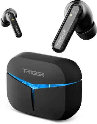 (OPEN BOX) TRIGGR Kraken X3 with RGB Lights, 40ms Latency, Quad ENC, Rapid Pair, 40H Battery, v5.3 Bluetooth  (Black, True Wireless)