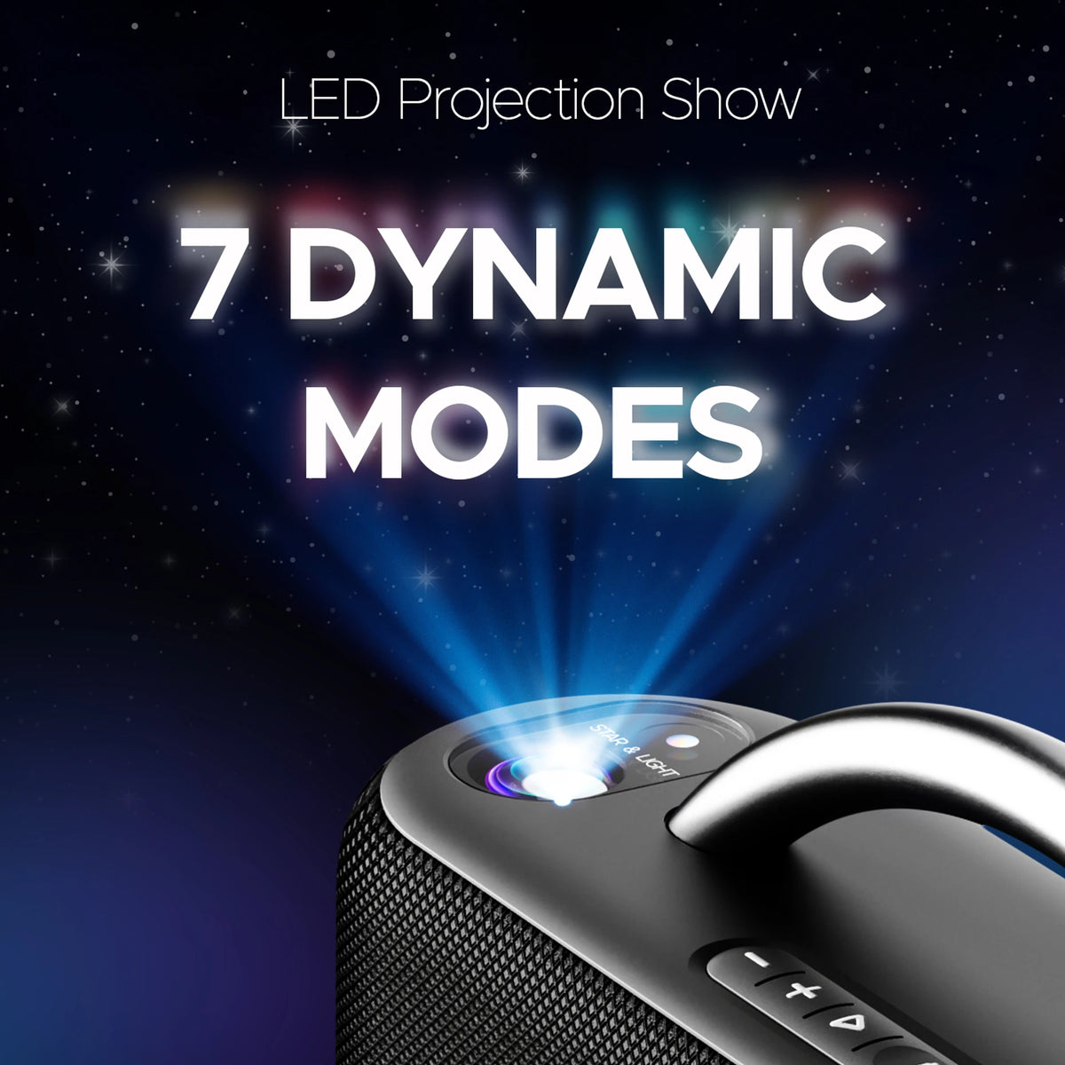 (Open Box) boAt Stone Lumos w/ LED Projection, 9HRS Playback,Hearables App Support,Dual EQ Modes 60 W Bluetooth Party Speaker (Midnight Black, Mono Channel)