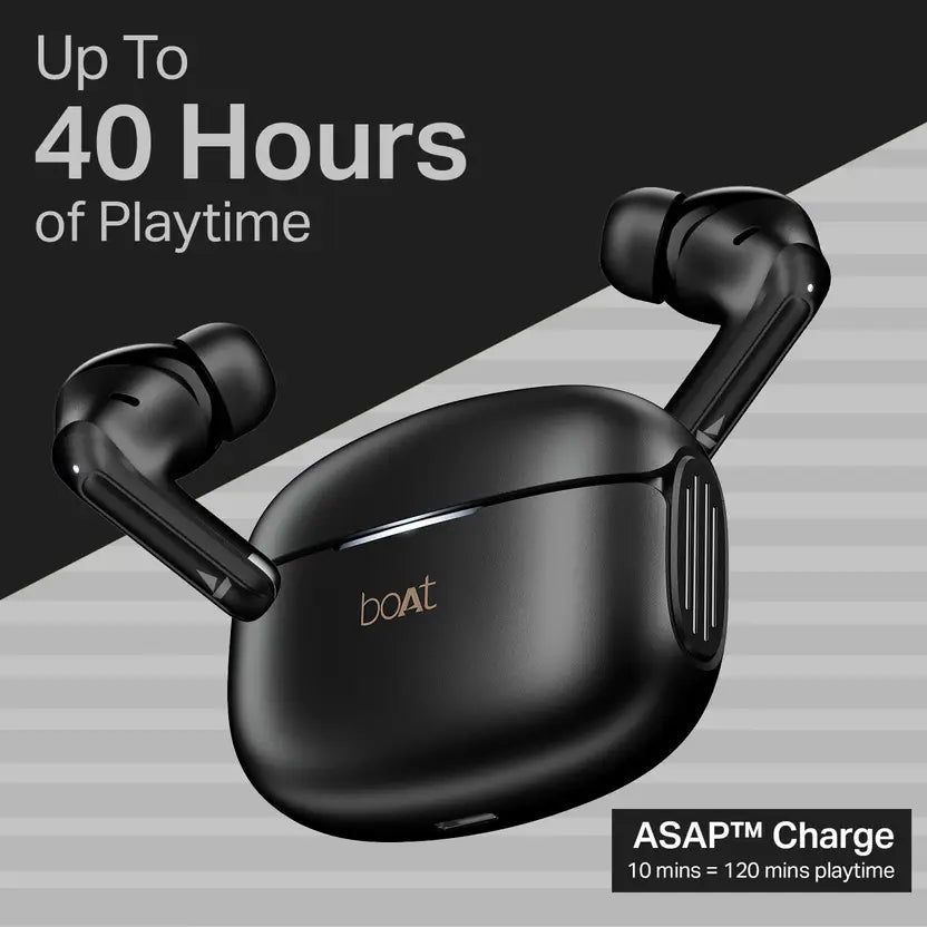 (Open Box) Boat Airdopes 219 BT Earbuds, Carbon black