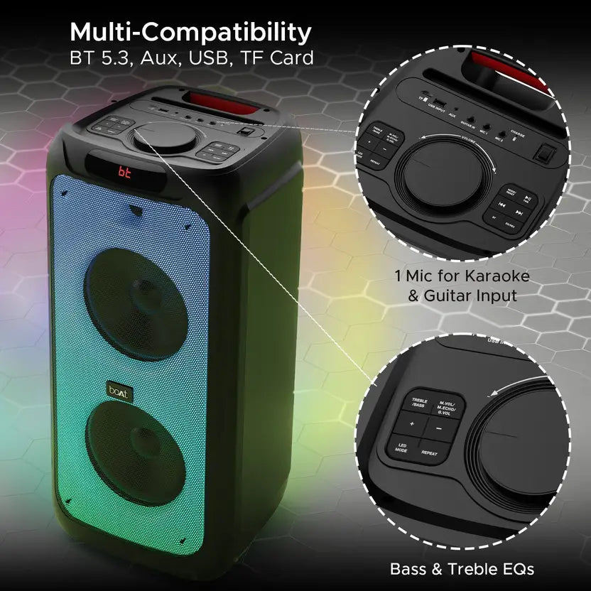 (Open Box) Boat Partypal 390 Speaker 160W, Space Black