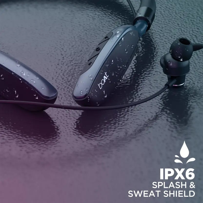 (Open Box) boAt Rockerz 385V2 Bluetooth in Ear Neckband with Qualcomm Aptx & CVC, Upto 40 Hours Battery, ASAP Charge, Ipx6 Rating and Dual Pairing(Active Black)