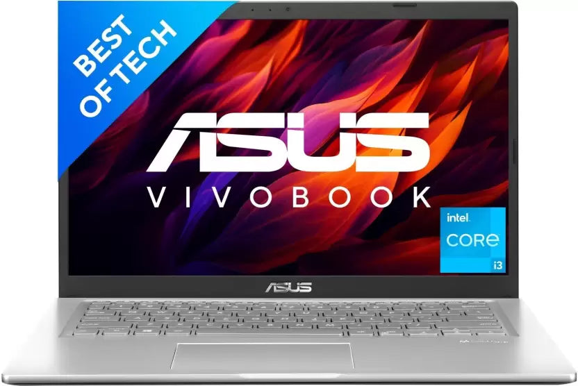 (Brand Refurbished) ASUS Vivobook 14 (2024) Intel Core i3 11th Gen 1115G4 - (8 GB/512 GB SSD/Windows 11 Home) X415EA-EK322WS Thin and Light Laptop  (14 Inch, Transparent Silver, 1.60 kg, With MS Office)#JustHere