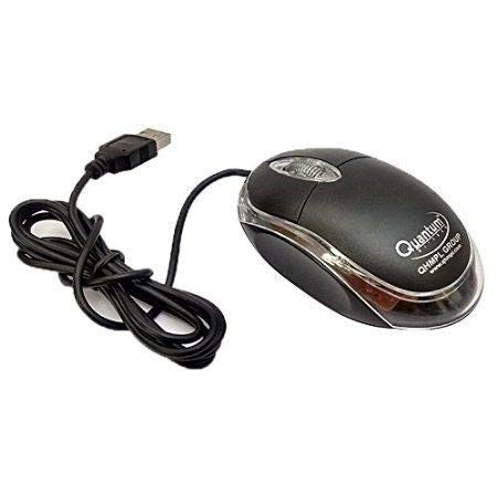 (Open Box) Quantum QHM222 3-Button 1000DPI Wired Optical Mouse (Black)