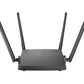 (Open Box) D-Link DIR-825 MU-MIMO Gigabit Wireless Router, Dual Band, 1200 Mbps, 4 External Antenna, Black