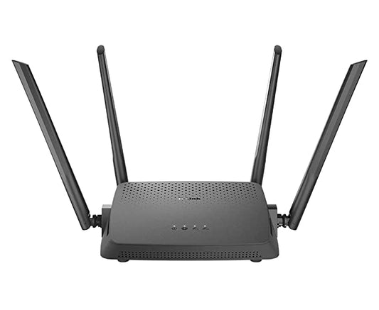 (Open Box) D-Link DIR-825 MU-MIMO Gigabit Wireless Router, Dual Band, 1200 Mbps, 4 External Antenna, Black