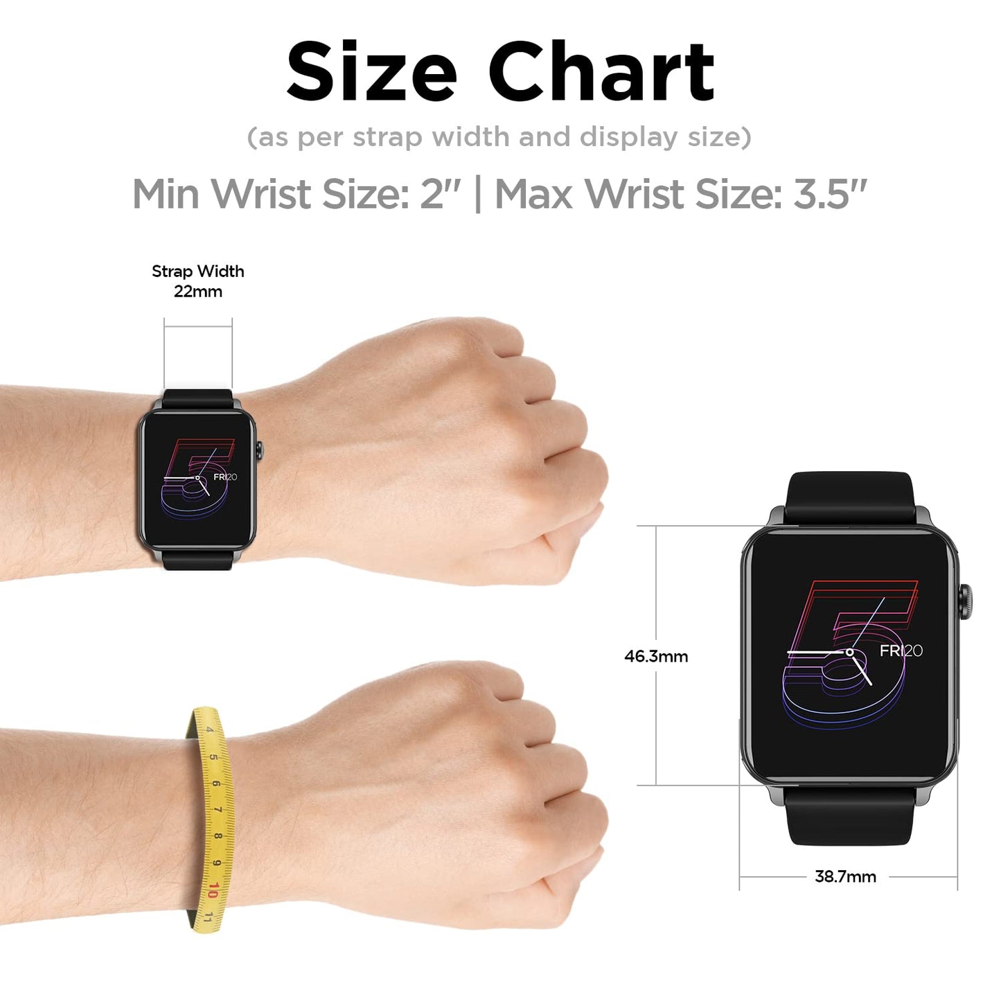 Smartwatch Watch Size Chart 14 Apple Watch Dimensions Royalty-Free