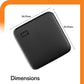 (Open Box) Western Digital Elements 2TB Portable SSD, Black (WDBAYN0020BBK-WESN)