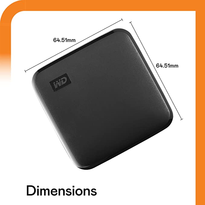 (Open Box) Western Digital Elements 2TB Portable SSD, Black (WDBAYN0020BBK-WESN)
