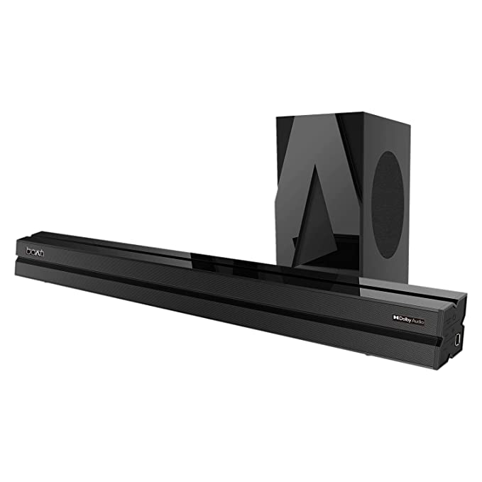 (Open Box) boAt AAVANTE Bar 1700D 120W 2.1 Channel Bluetooth Soundbar with Dolby Audio, Wired Subwoofer, Multiple Connectivity Modes, Bluetooth V5.0(Premium Black)