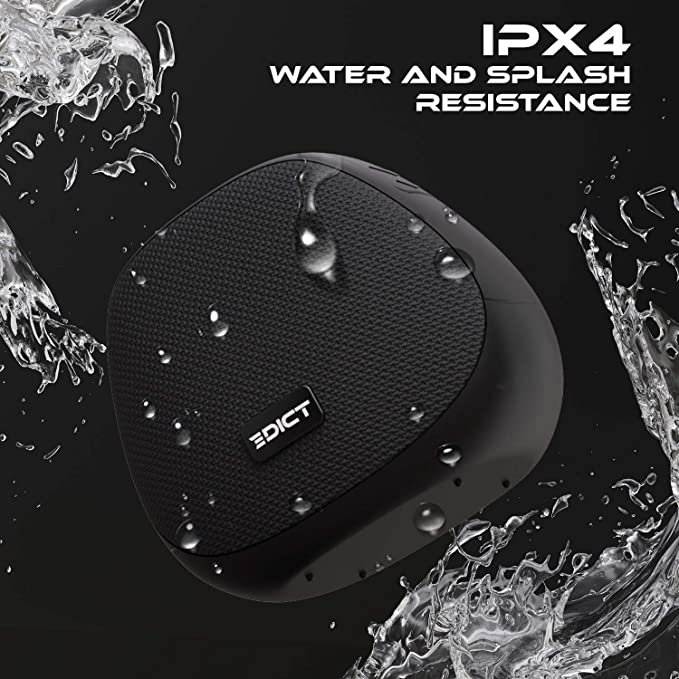 (Open Box) EDICT by Boat ESP01 Portable Wireless Speaker Bluetooth Built-in Mic, TWS, IPX4 Water Resistance, Black