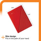 (Open Box) WD 5TB My Passport Portable External Hard Drive (WDBPKJ0050BRD-WESN), Red