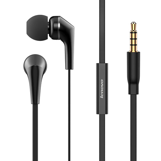 (Open Box) Lenovo LS- 118 Stereo Earbuds with Mic, Black