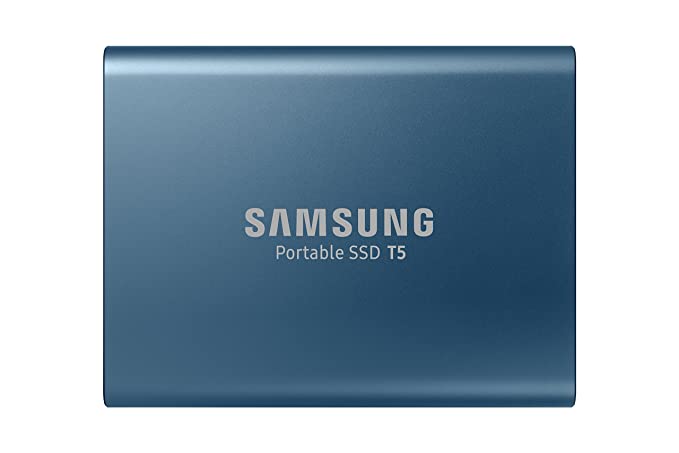 (Open Box) Samsung T5 500GB Up to 540MB/s (Type-C) ESSD (Portable SSD) Alluring Blue (MU-PA500B)