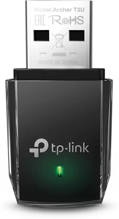 (Open Box) TP-Link Archer T3U 1300 Mbps Mini Wireless MU-MIMO USB Adapter (Black, Silver)