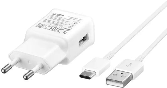 (Open Box) SAMSUNG Original EP-TA20IWECGIN Type C Mobile Charger with Detachable Cable, White