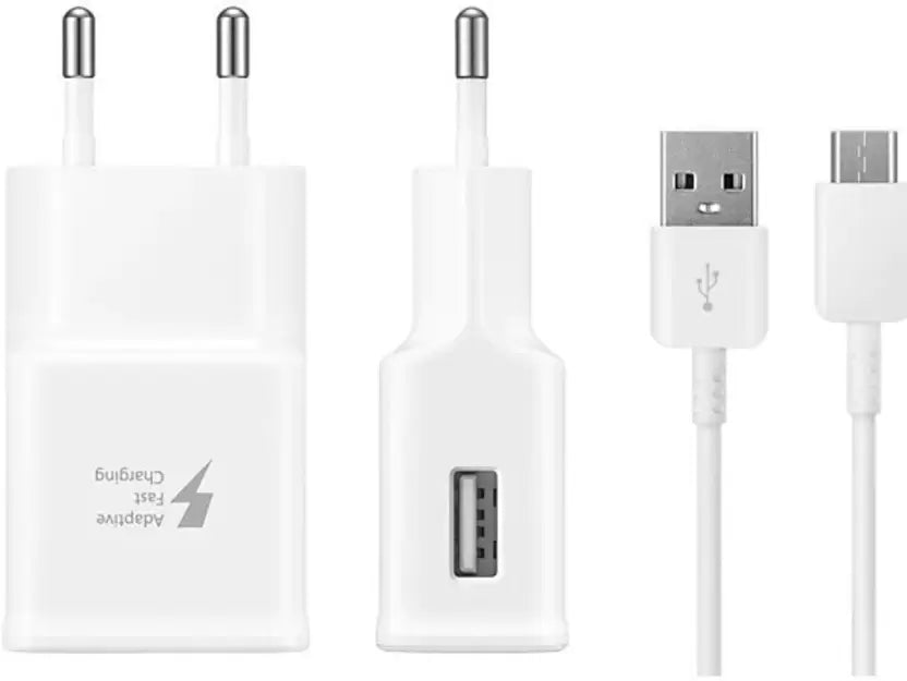 (Open Box) SAMSUNG Original EP-TA20IWECGIN Type C Mobile Charger with Detachable Cable, White