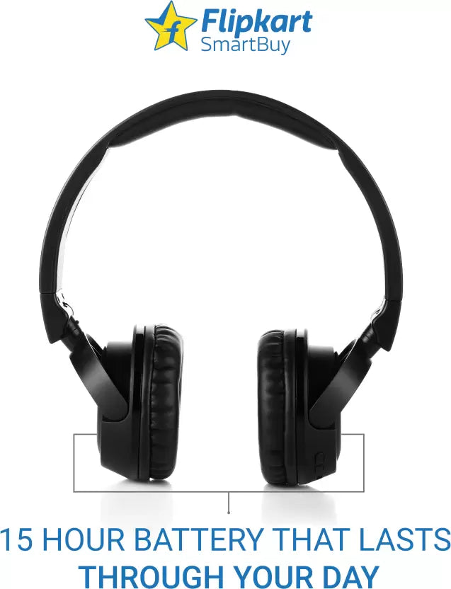 (Open Box) Flipkart SmartBuy BassMoverz 18LY30BK Bluetooth Headset (Black, On the Ear)