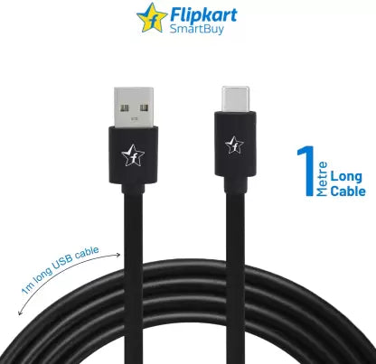(Open Box) SmartBuy ACRPB1M02 1 m USB Type C Cable, Black