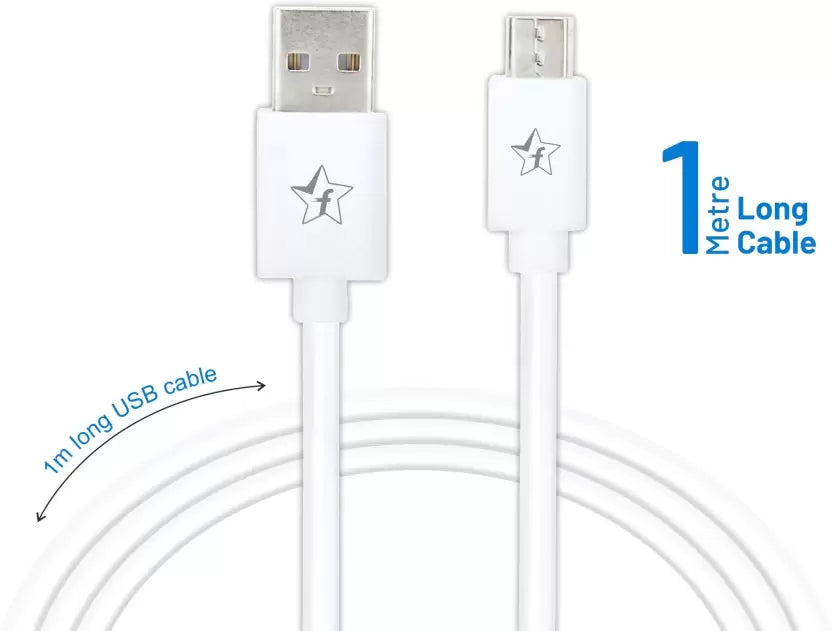 (Open Box) Flipkart SmartBuy Micro USB Cable 2.4 A 1 m AMRPB1M01  (Compatible with Mobile, Laptop, Tablet, White, One Cable)