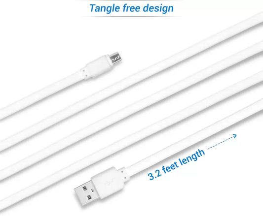 (Open Box) Flipkart SmartBuy Flat Charge & Sync USB Cable  (White, 1 Mtr)