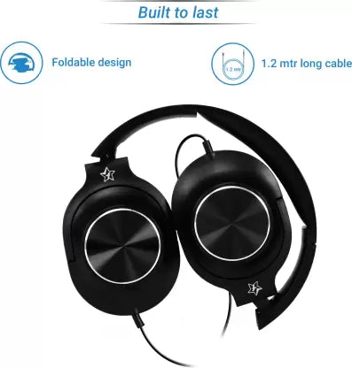(Open Box) Flipkart SmartBuy Foldable Wired Headphone  (Black, On the Ear)