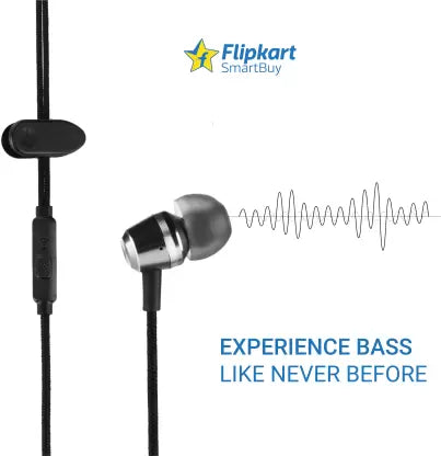 (Open Box) Flipkart SmartBuy Rich Bass Wired Metal Headset With Mic  (Gun Metal, In the Ear)
